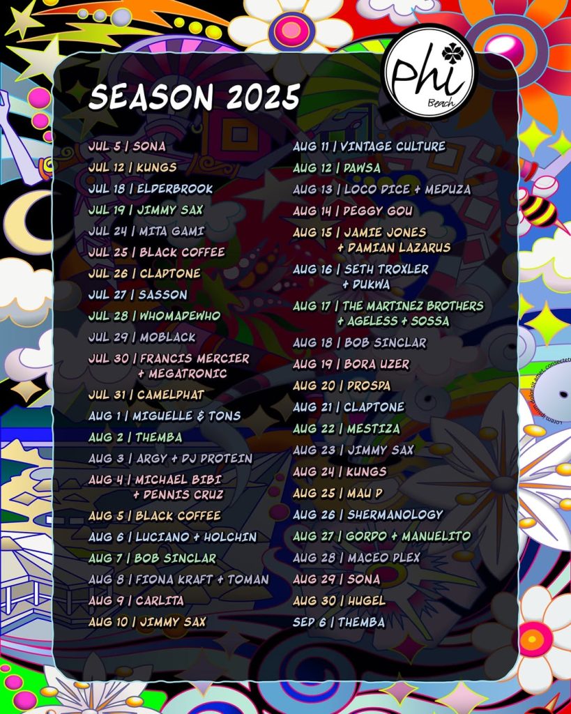 Sardinia’s Phi Beach Unveils Summer Lineup Featuring Peggy Gou, Michael Bibi, Black Coffee &Amp; More 1 Phi 1